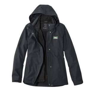 LL Bean Womens 3 in 1 Jacket XL Black L.L. Bean Hood Sweater Fleece Zip Coat